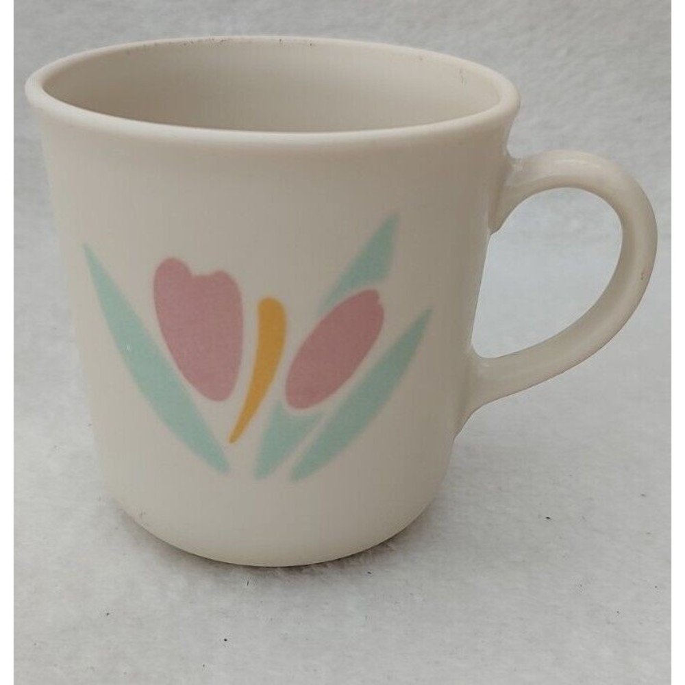 Corning Corelle Coffee Mug Tulip Accents Tea Cup Vintage